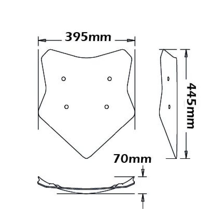 Parabrisas bajo para soportes originales BMW s 1000 xr 15